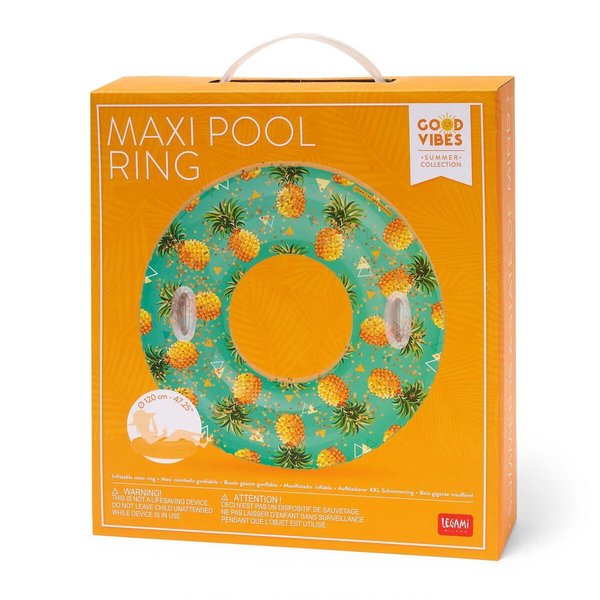 Aufblasbarer XXL Schwimmring für den Pool "Pineapple"