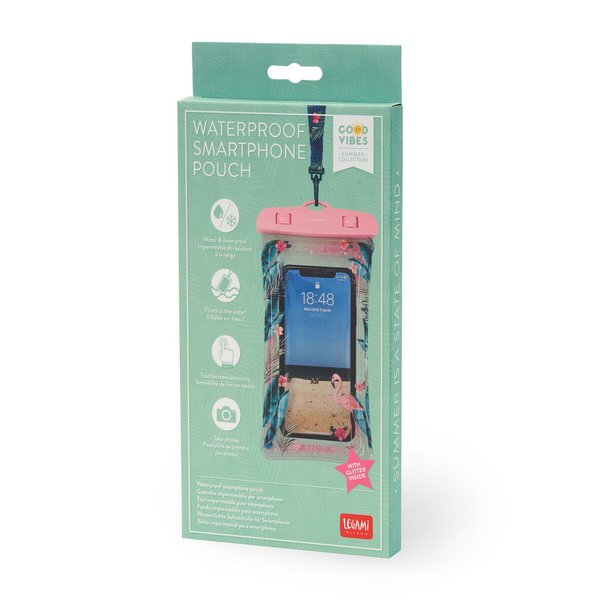 Wasserdichte Schutzhülle für Smartphone "Flamingo"