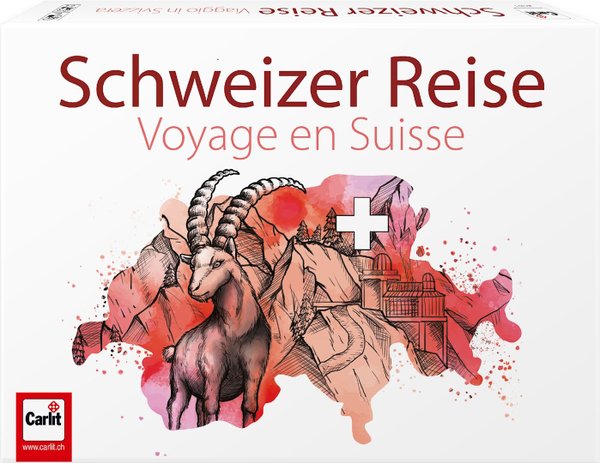 Schweizer Reise, d/f/i ab 8 Jahren, 2-6 Spieler, entdecke unser Land
