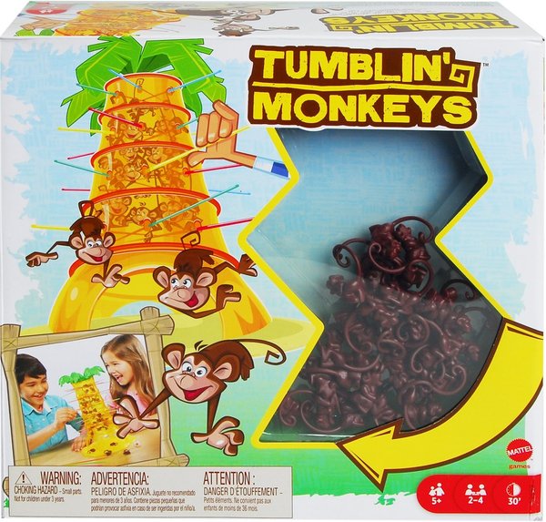 S.O.S. Affenalarm, d/f/i / Tumblin' Monkeys, d/f/i ab 5 Jahren, 2-4 Spieler, Geschicklichkeitsspiel