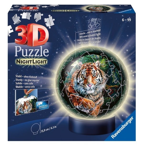 Puzzleball Nachtlicht Raubkatzen