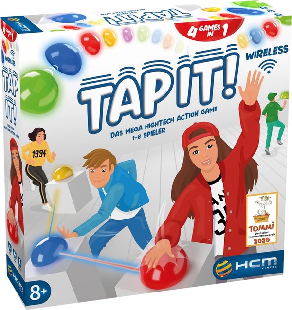 Tap It, d/f/i ab 8 Jahren, 1-8 Spieler, Batt. 8xAA exkl., Hightec Action Game