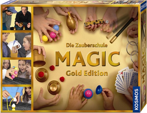 Zauberschule Magic Gold, d/f/i mit 150 Tricks, mit ausführliche Anleitungen, ab 8 Jahren