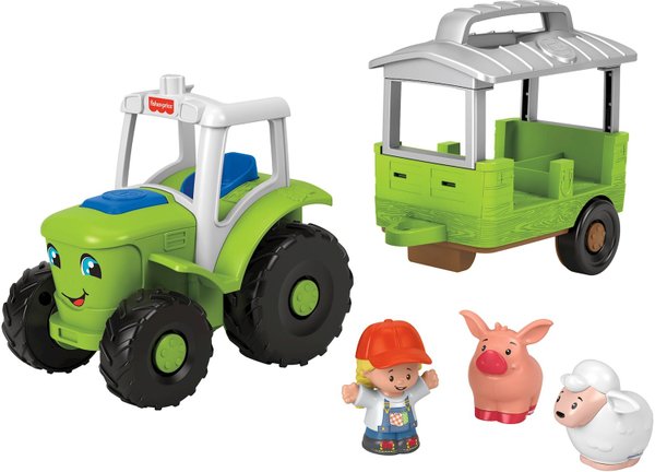 Little People Traktor, d ca. 29x18x12 cm, Anhänger, B. 2xAA inkl., ab 12 Monaten