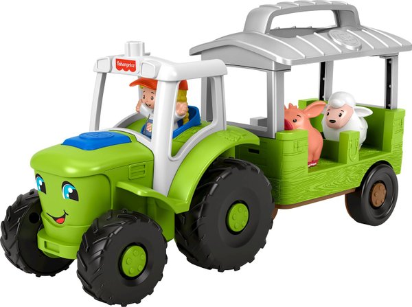 Little People Traktor, d ca. 29x18x12 cm, Anhänger, B. 2xAA inkl., ab 12 Monaten
