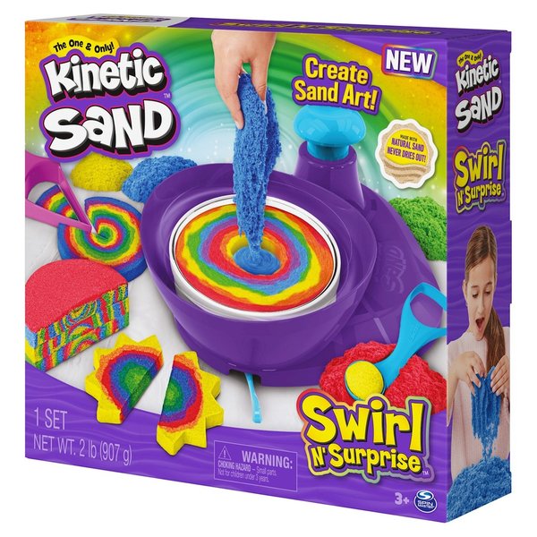 Kinetic Sand Swirl n' Surprise 907 g - 4 Farben